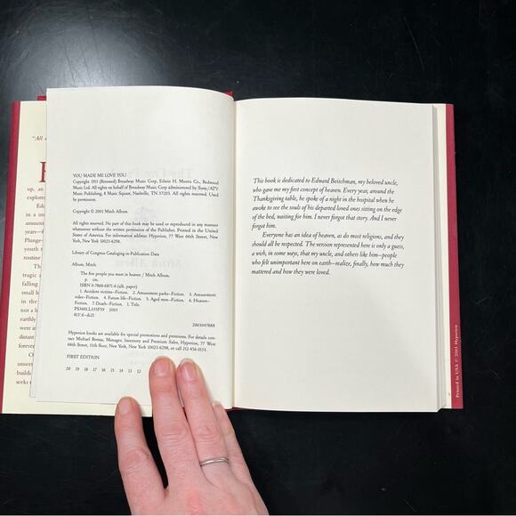 NEW The Five People You Meet In Heaven Hardcover Fiction Book by Mitch Albom - Picture 10 of 16